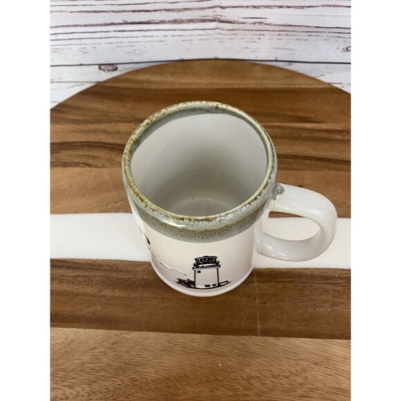 Cape Cod Mass. Stoneware USA Coffee Mug Lighthouse Windmill Glazed Pottery - Picture 4 of 10